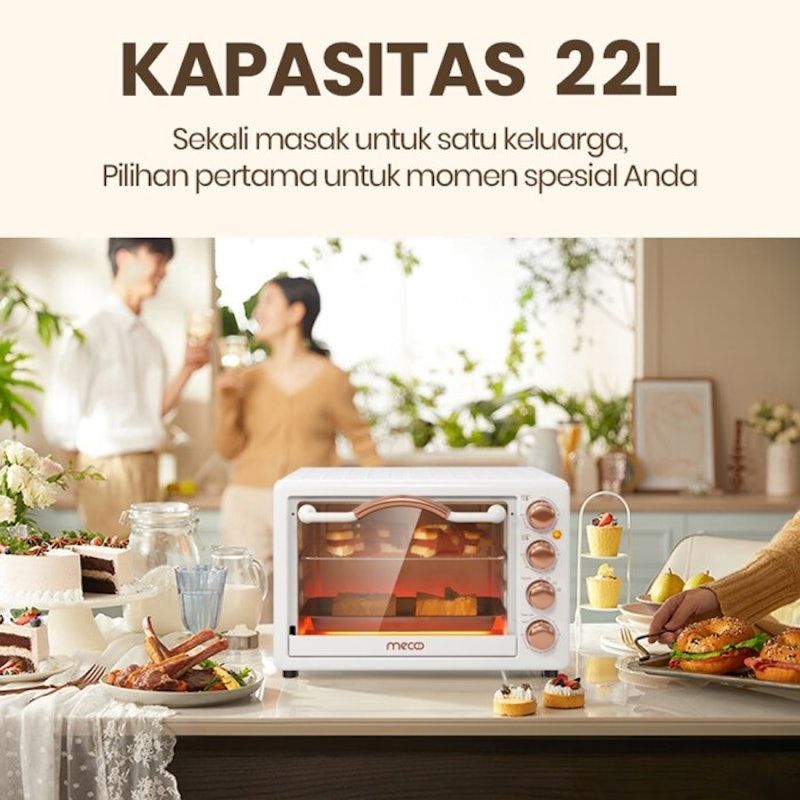 Mecoo Aesthetic Electric Oven 22 Liter