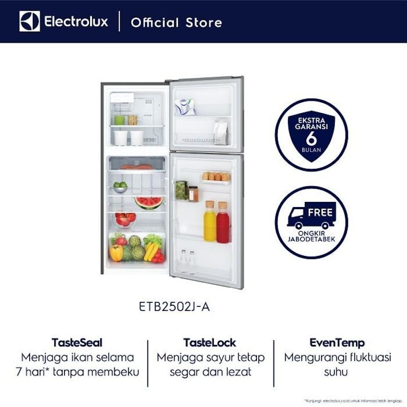 Electrolux | Kulkas 2 Pintu Freezer Atas UltimateTaste 300 - Perak Arktik