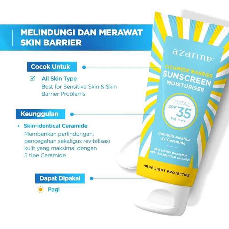 Azarine® | Cicamide Barrier Sunscreen Moisturiser SPF35 PA+++