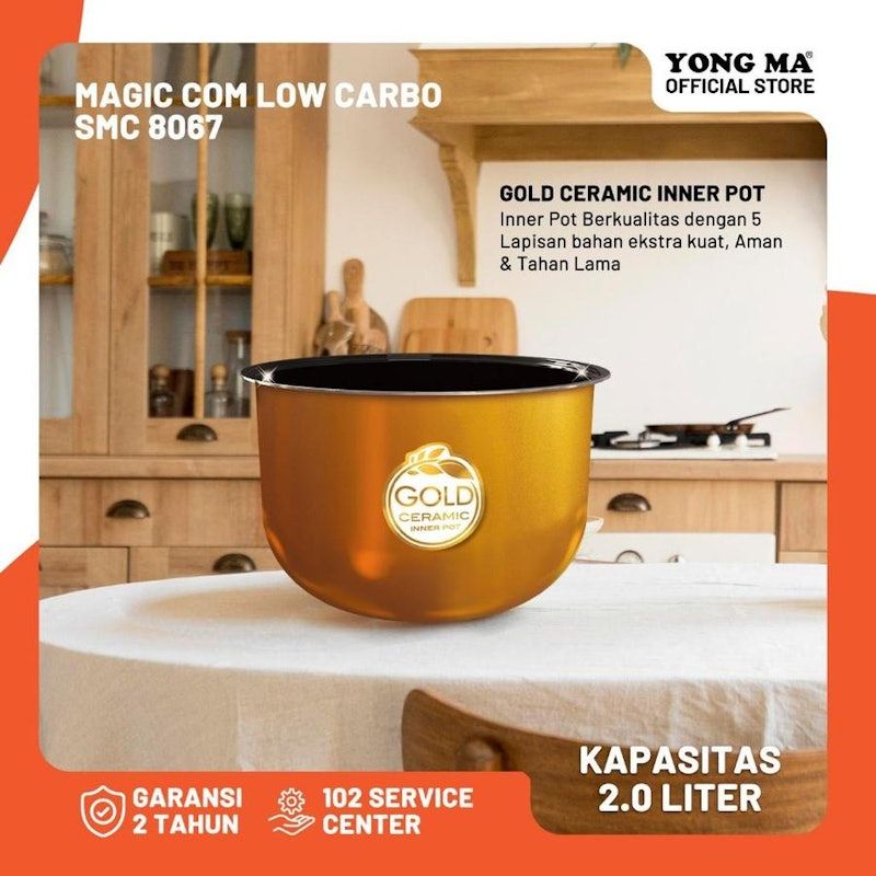 YONG MA Digital Rice Cooker Low Carbo 2L