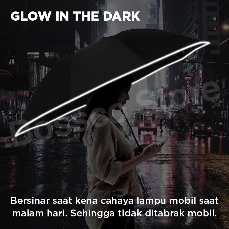 Payung Lipat Terbalik Otomatis