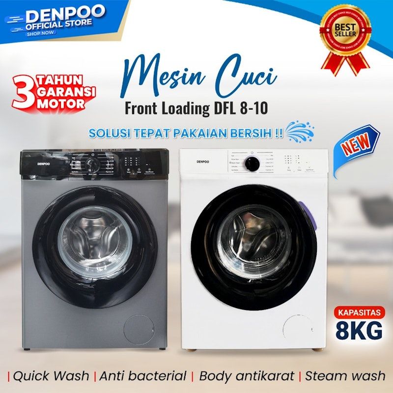 Denpoo Mesin Cuci Front Loading 8 Kg