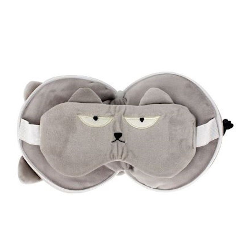 SLADKO Grey Wolf Eye Mask and Neck Pillow Package