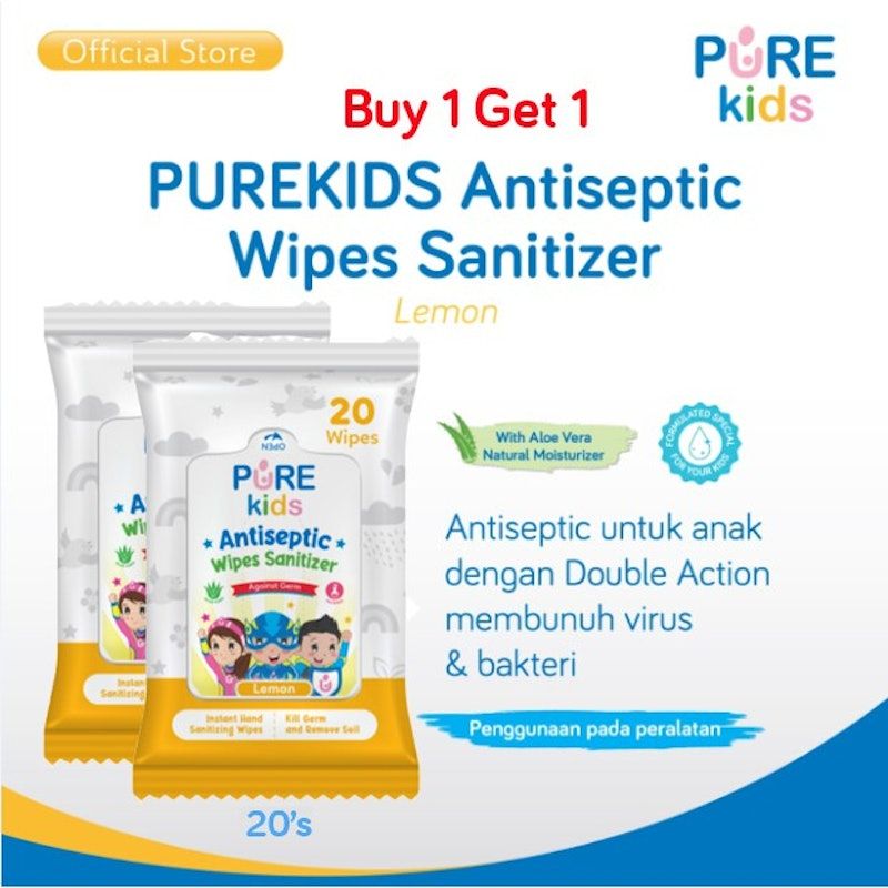 Pure Kids Antiseptic Wipes Sanitizer