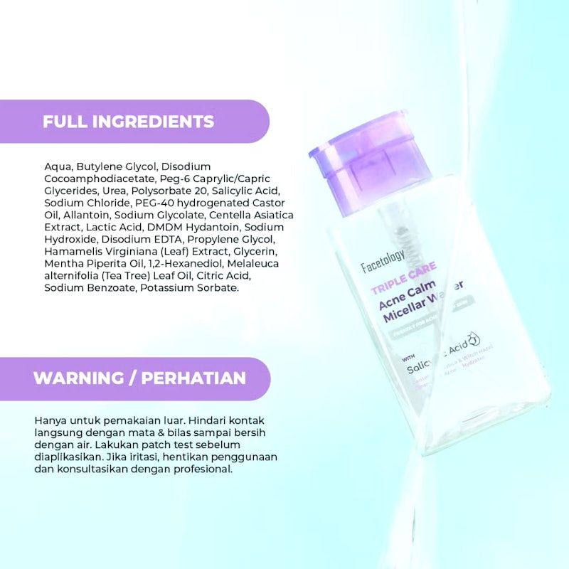 Facetology | Micellar Water Triple Care Acne Calm