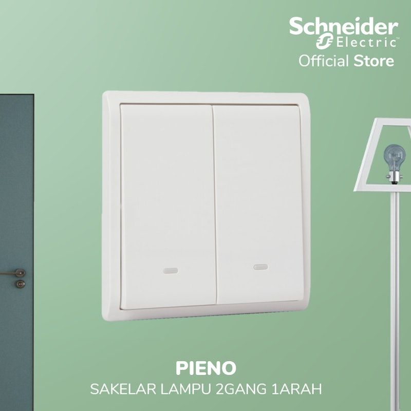 Schneider Electric Pieno Sakelar Lampu 2 Gang 1 Arah