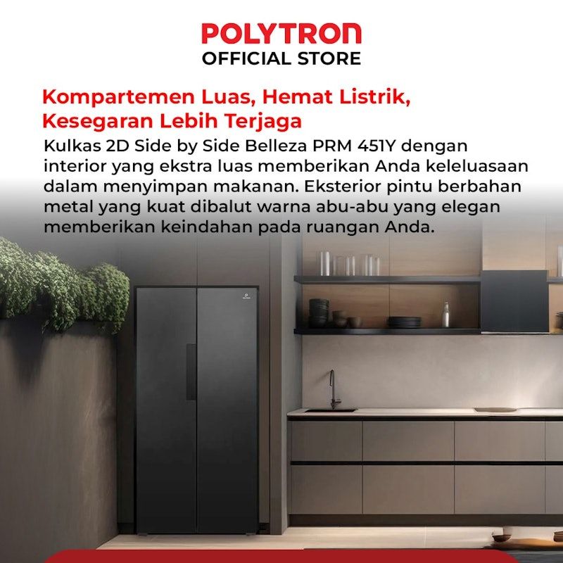 POLYTRON Kulkas 2 Pintu Side By Side