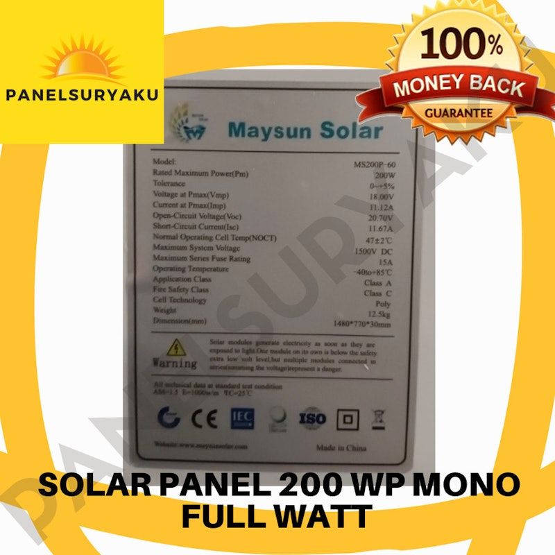 Maysun Solar Solar Panel 200WP