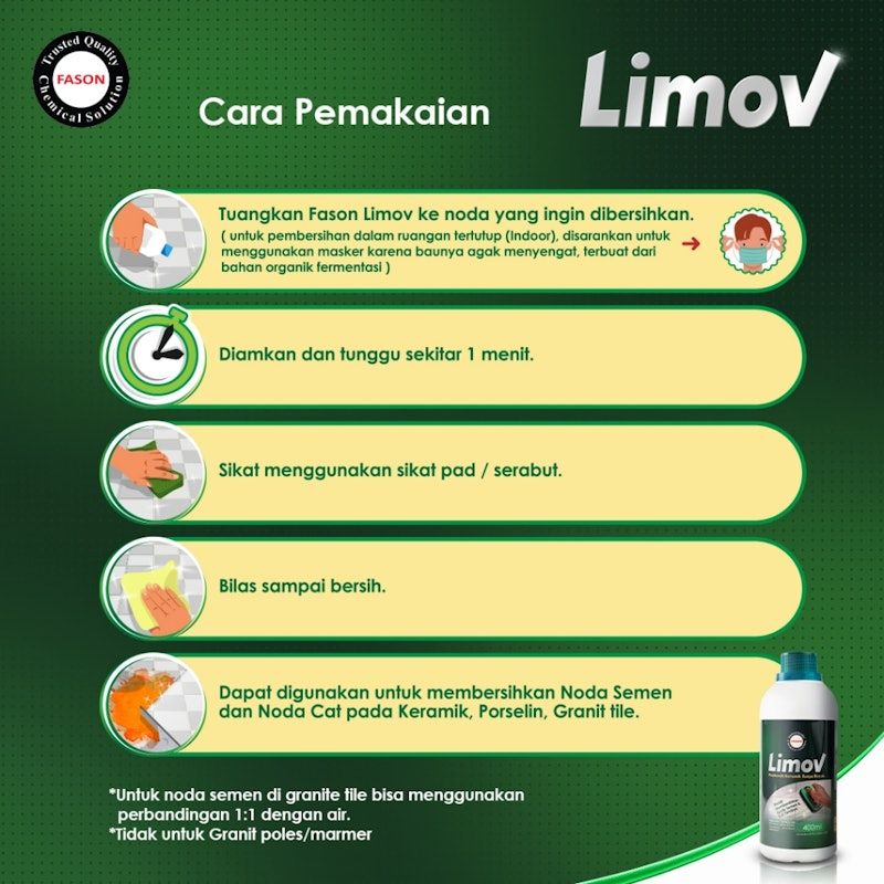 Limov Pembersih Keramik Noda Semen