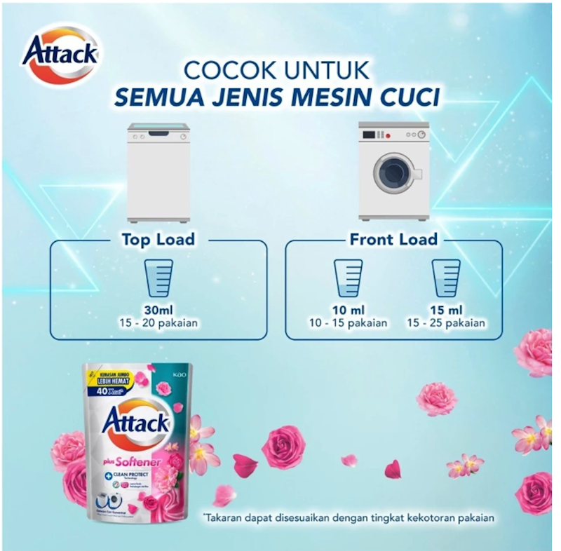 Attack | Softener Plus Anti Kusut Liquid 1.200 ml
