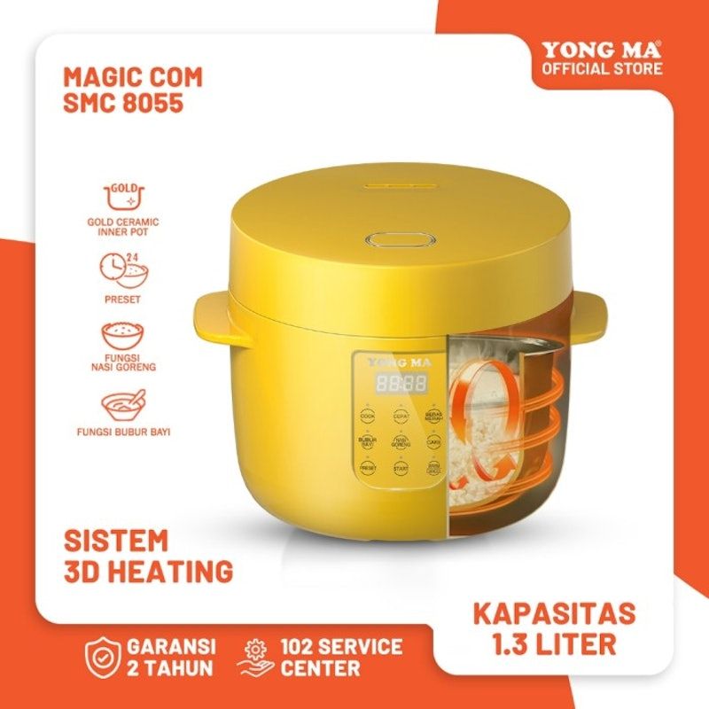 YONG MA Small Digital Rice Cooker 1.3 L