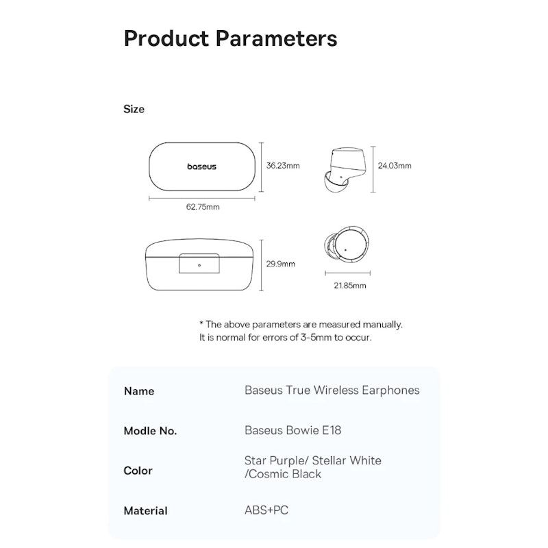 Baseus Bowie True Wireless Bluetooth Earphone