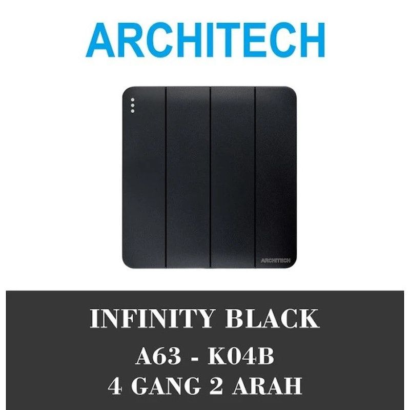 ARCHITECH Infinity A63 Black Series 4 Gang 2 Arah