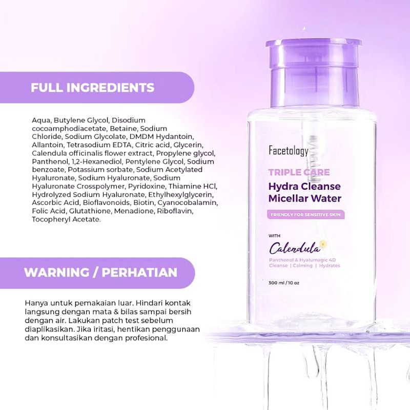 Facetology | Triple Care Hydra Cleanse Micellar Water