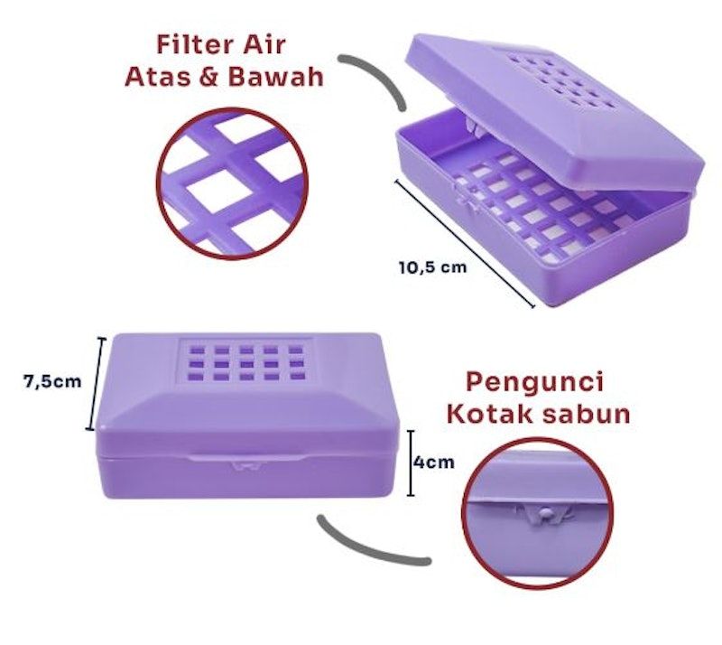 Kotak Sabun Square Pastel