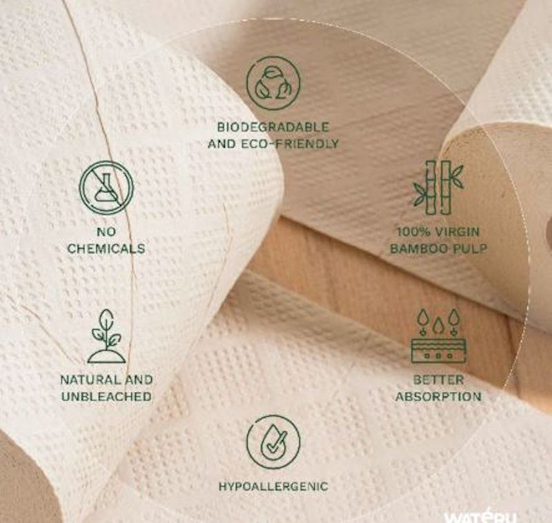 Wateru Premium Bamboo Toilet Tissue