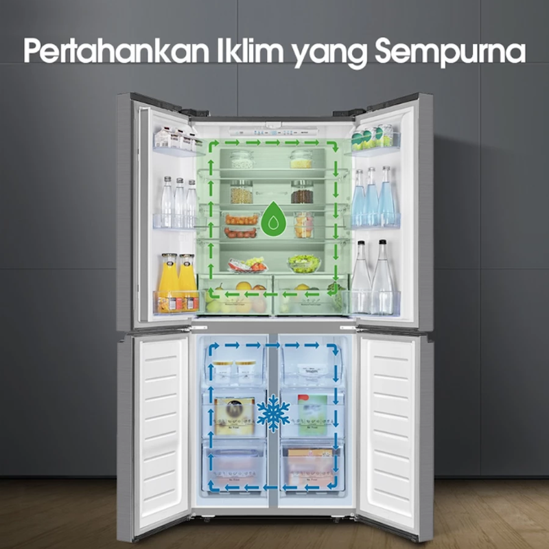 Hisense | Kulkas 4 Pintu 507L White