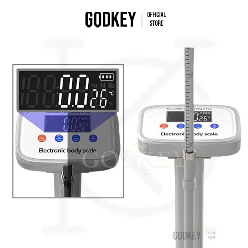 Timbangan Badan Digital + Pengukur Tinggi