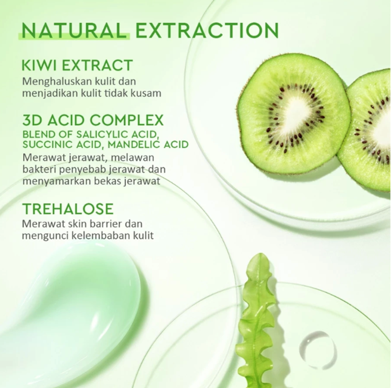 Glad2Glow Kiwi 3D Acid Acne Moisturizer