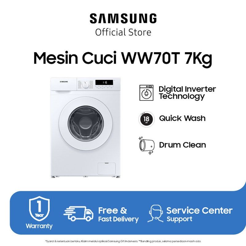 Samsung | 7 kg Laundry Front-load Washer Quick Wash