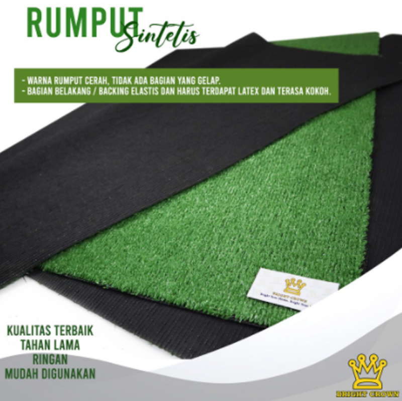 Rumput Sintesis Full Hijau Ketebalan 10 mm