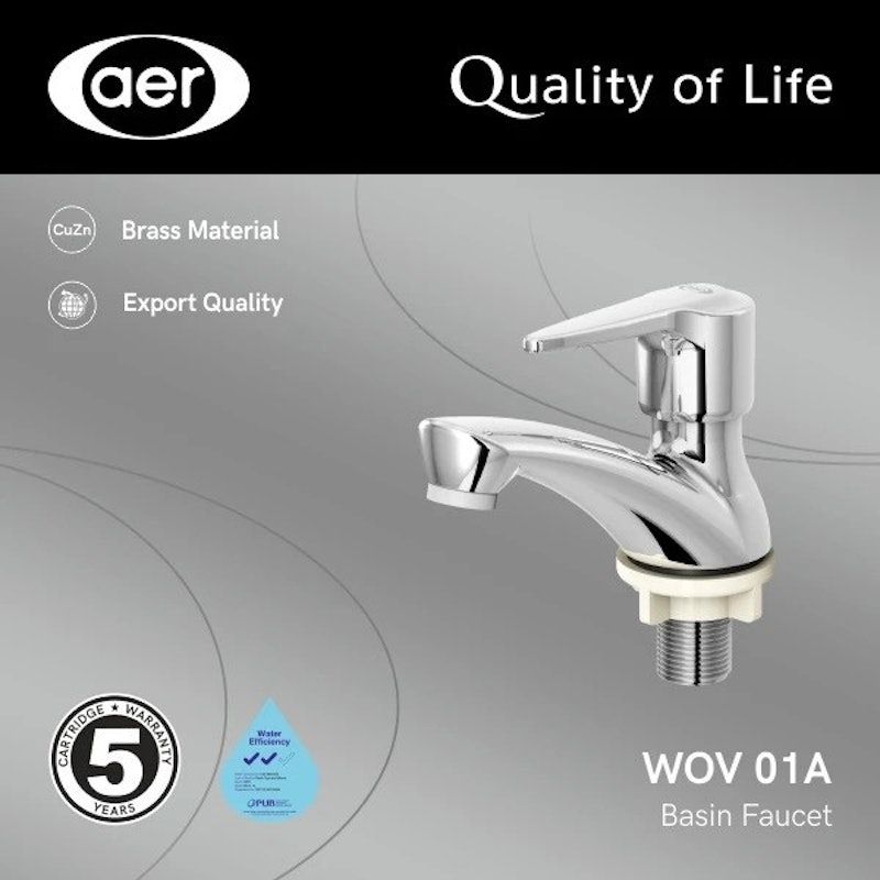 AER Brass Washbasin Faucet