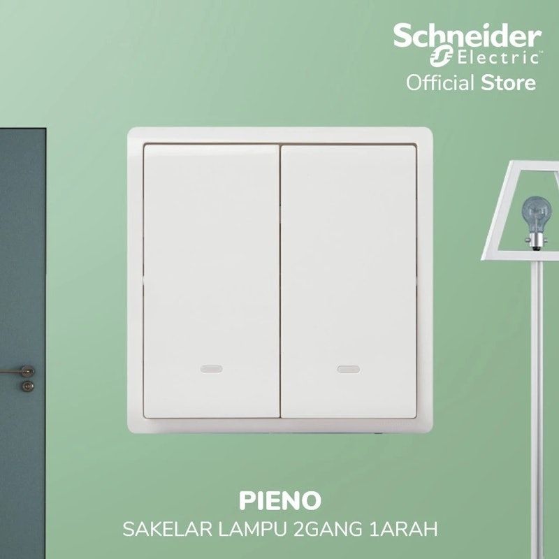 Schneider Electric Pieno Sakelar Lampu 2 Gang 1 Arah