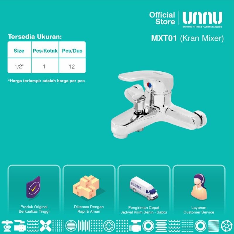 Unnu Kran Mixer Panas Dingin