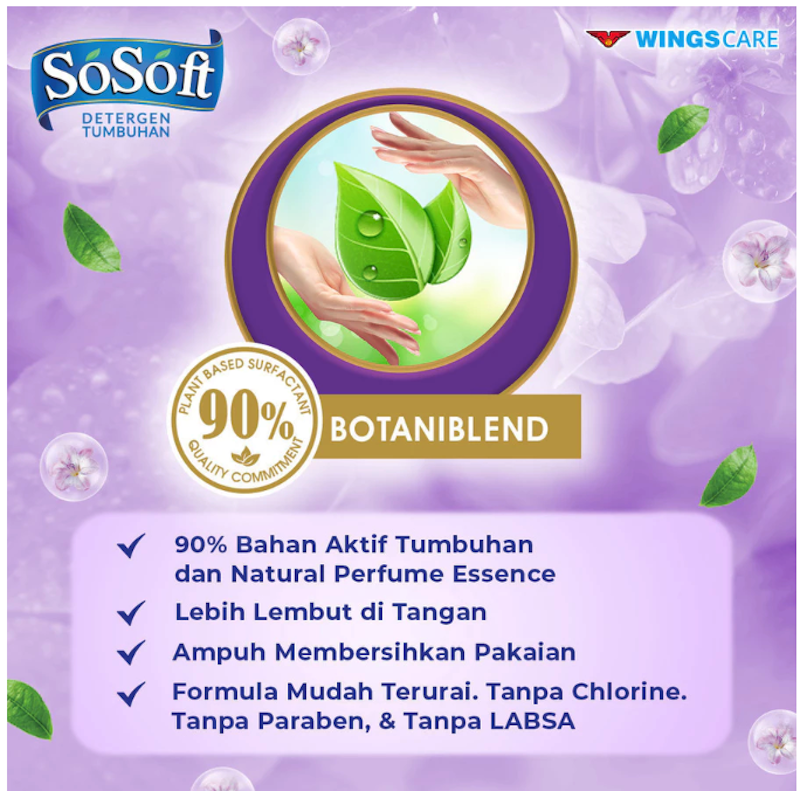 SoSoft Deterjen Cair Freesia & Pear Botol 700 ml