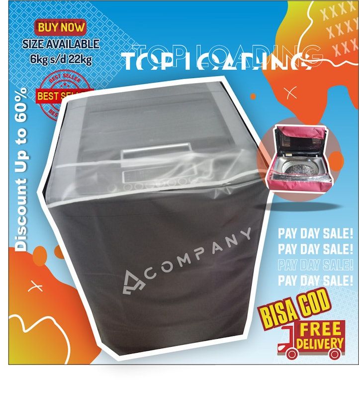 Cover Mesin Cuci 1 Tabung Top Loading