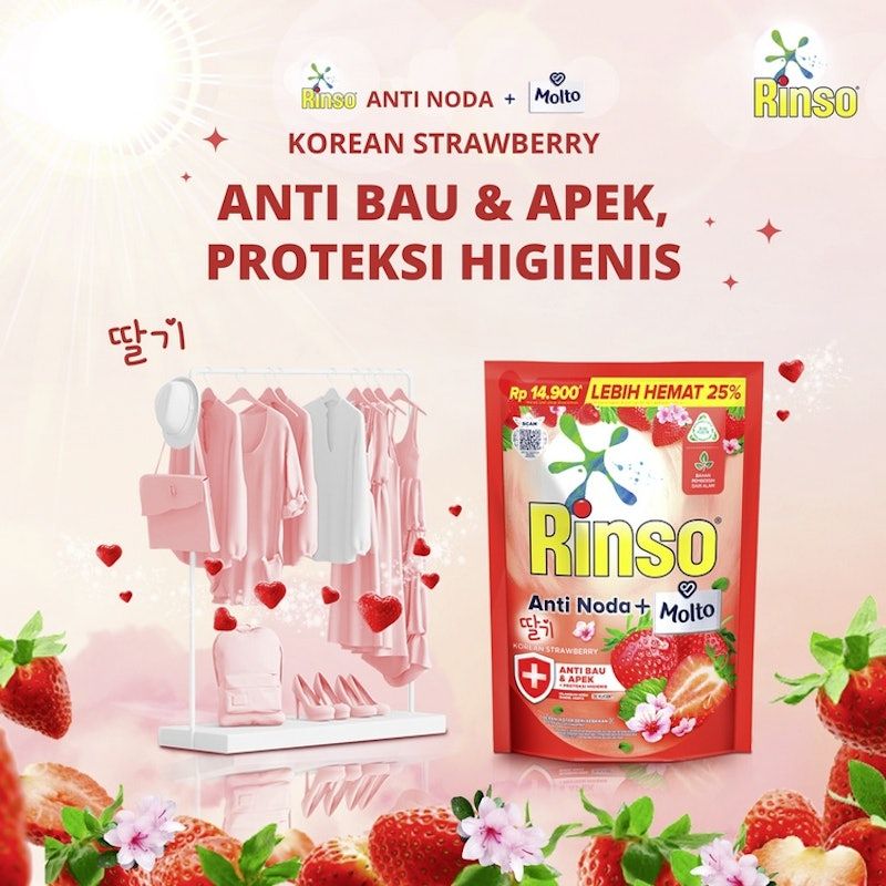 Rinso SensiFresh Deterjen Cair Korean Strawberry