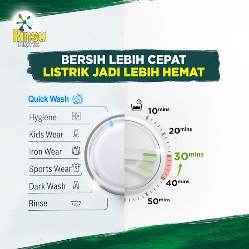 Rinso Matic Deterjen Cair Mesin Cuci Bukaan Atas