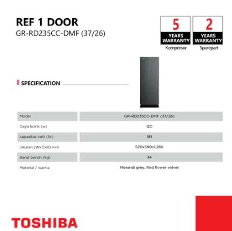 Toshiba Kulkas 1 Pintu