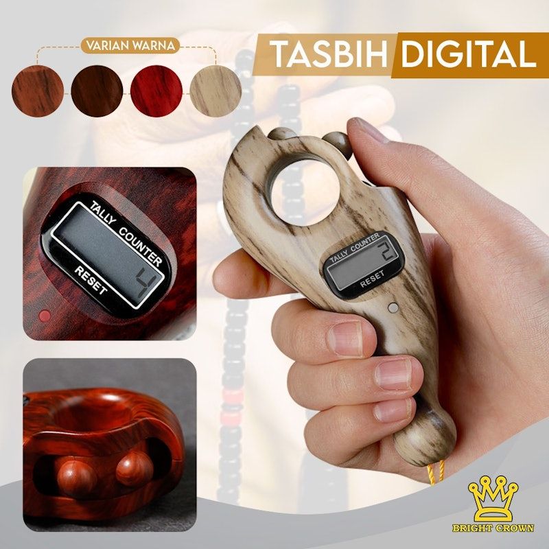 Tasbih Digital Kayu Modern