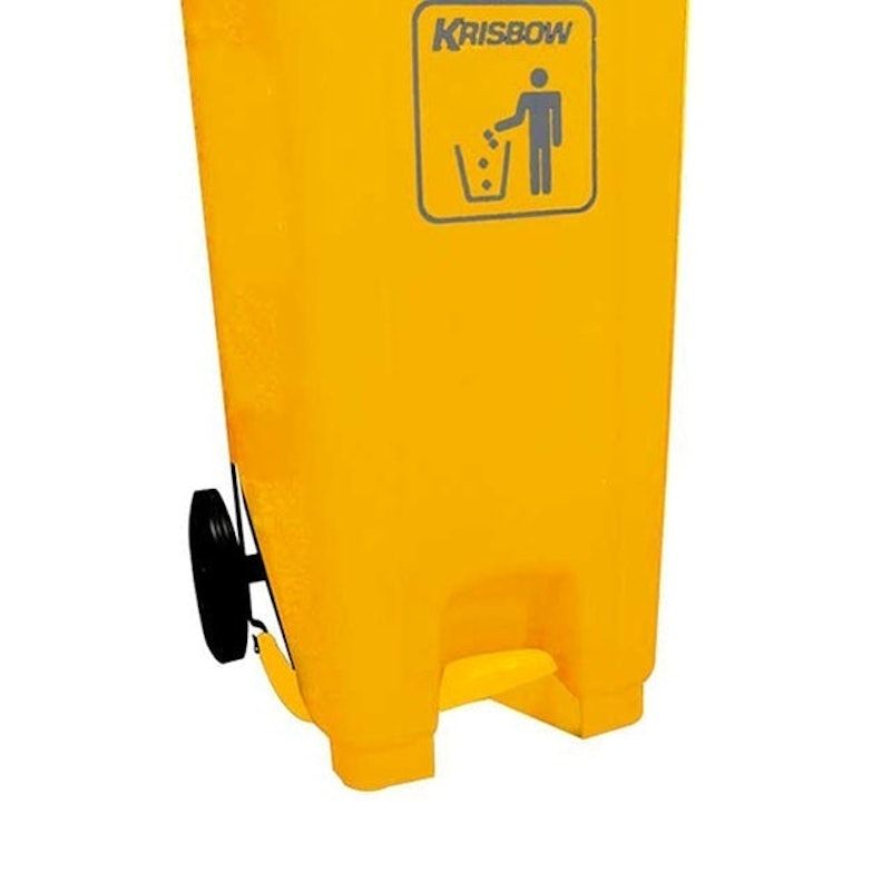 Dust Bin 240L Pedal and Yellow Lid