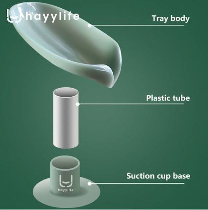 Tatakan Sabun Batang Motif Daun Wastafel