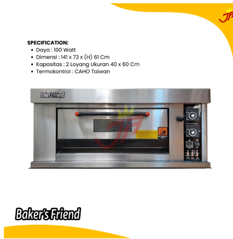 Baker Friend Oven Gas Deck 2 Loyang Alpha