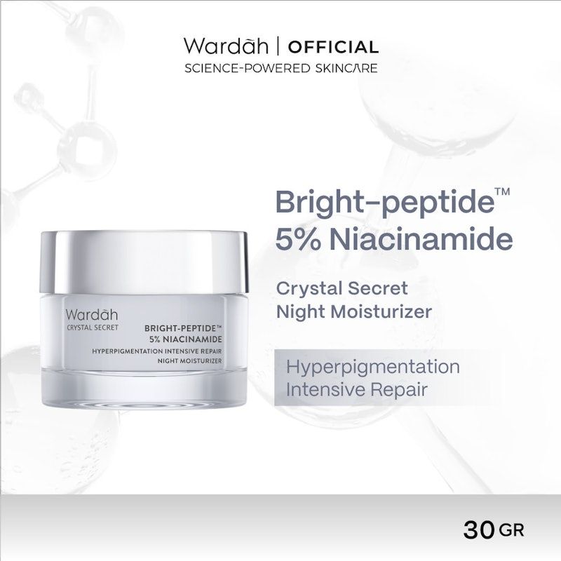 Wardah | Crystal Secret Bright-Peptide™ 5% Niacinamide Hyperpigmentation Expert Night Moisturizer