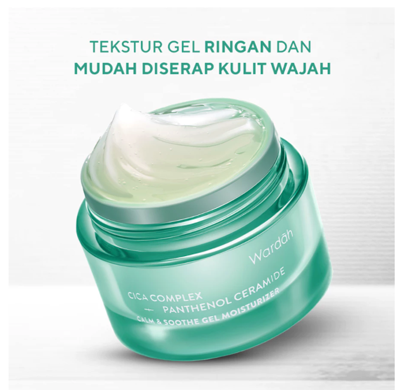 Wardah | Cica Complex + Panthenol Ceramide Calm & Soothe Gel Moisturizer