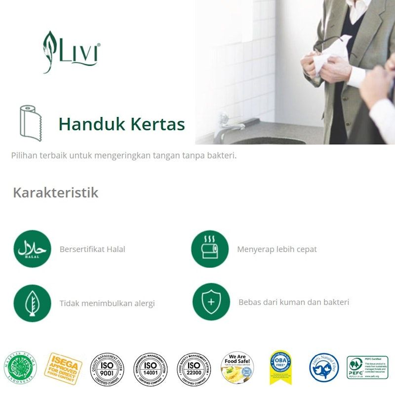 Livi EDay MFold Towel 150s Plastic