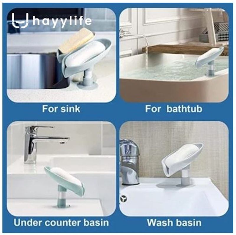 Tatakan Sabun Batang Motif Daun Wastafel