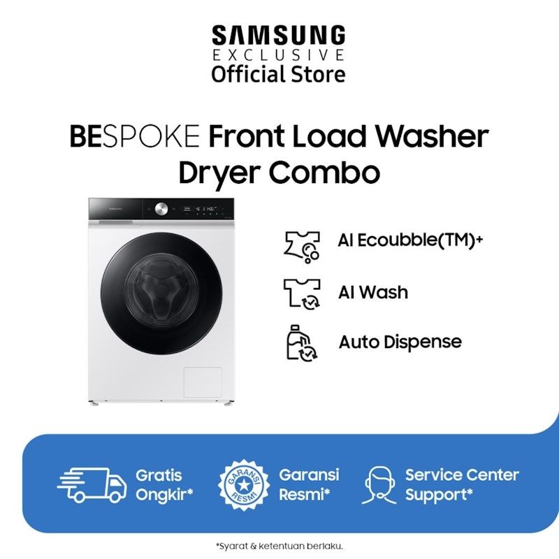 Samsung | 13/8 kg Bespoke AI™ Combo Front-load Washer & Dryer Ecobubble™