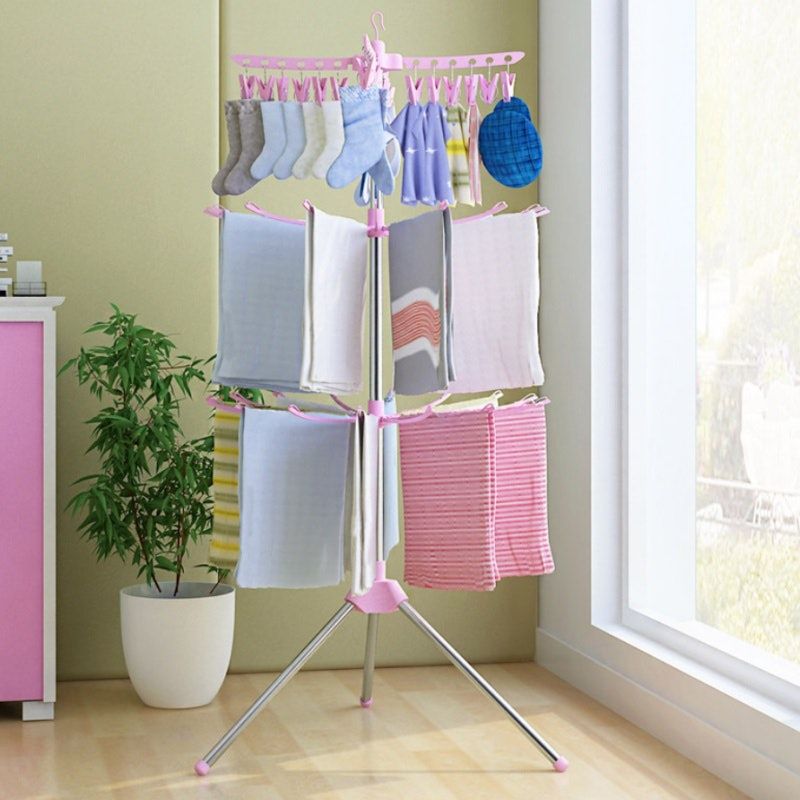 Jemuran Gantungan Baju Bayi 3 Susun Jepitan Baju