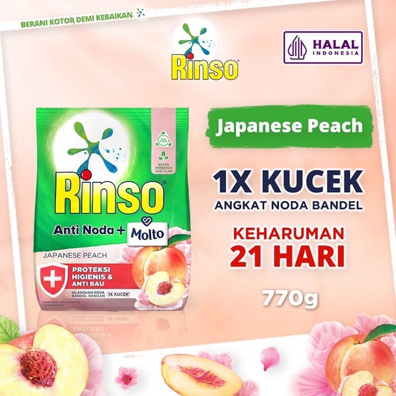 Rinso Molto Japanese Peach Detergen Bubuk