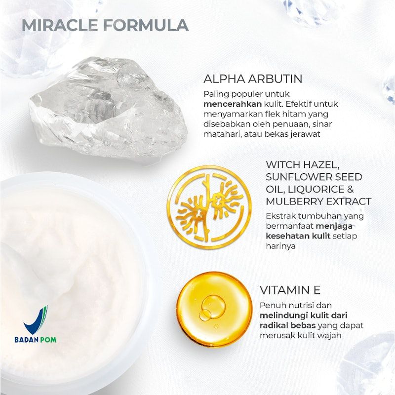 Er-1 Pure Bright Moisturizer Night Cream with Alpha Arbutin + Vit E + Witch Hazel