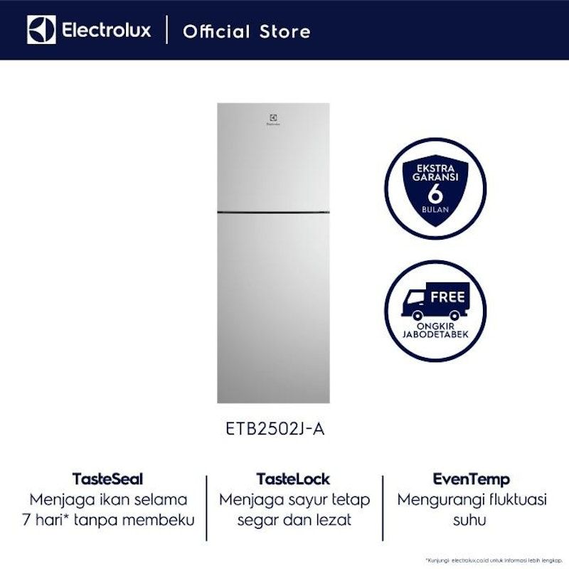 Electrolux | Kulkas 2 Pintu Freezer Atas UltimateTaste 300 - Perak Arktik
