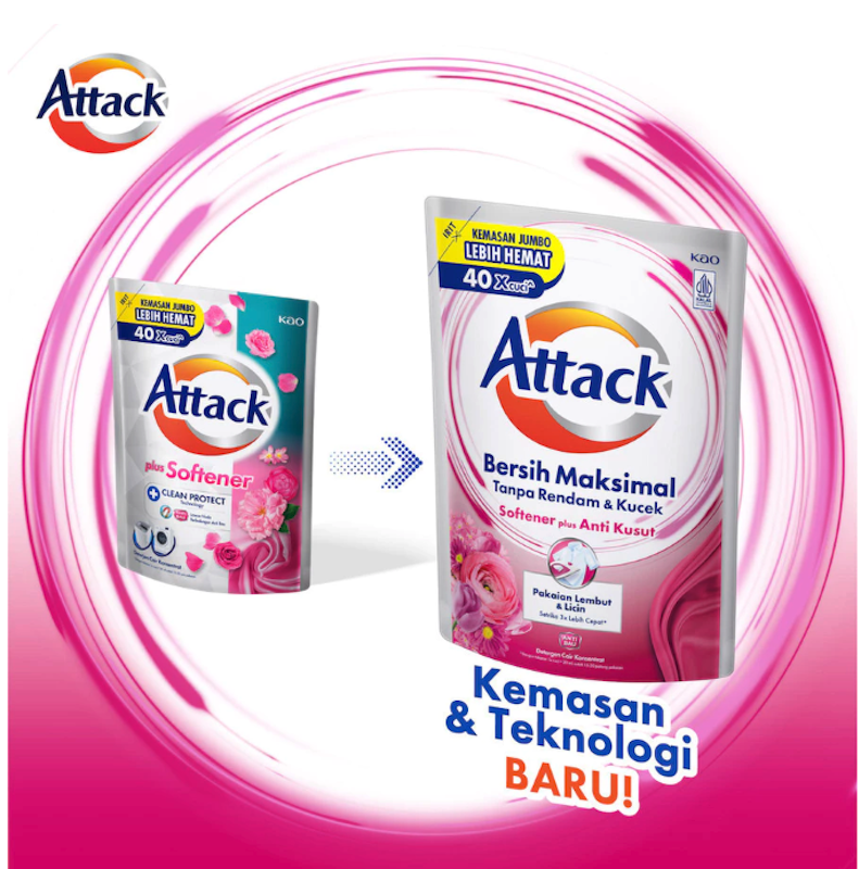 Attack | Softener Plus Anti Kusut Liquid 1.200 ml
