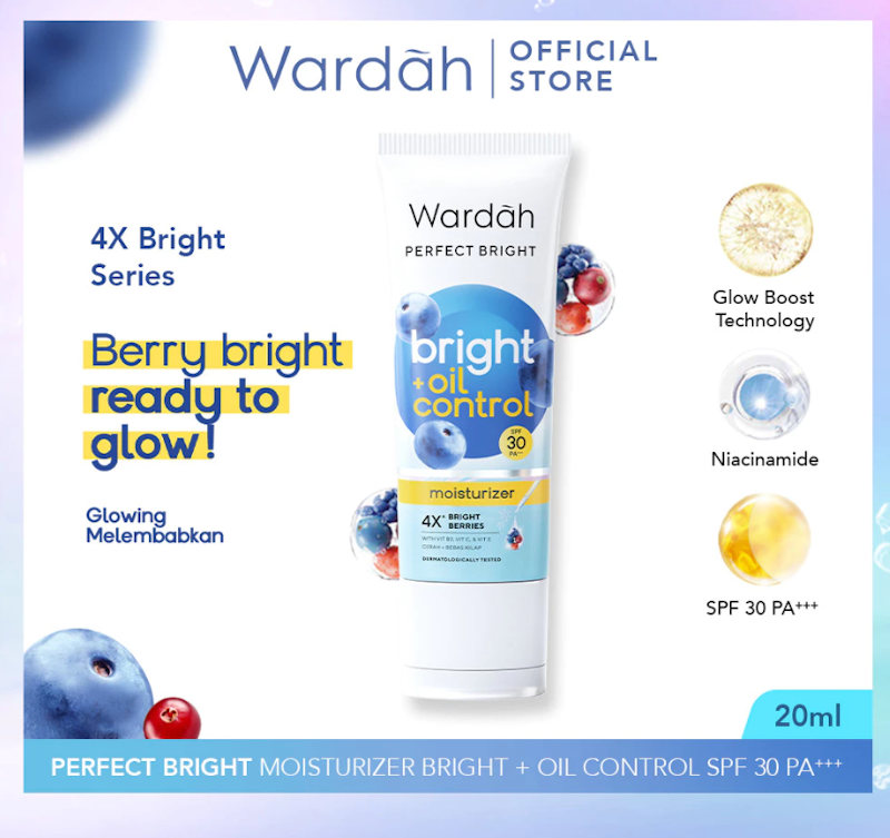 Wardah | Perfect Bright Moisturizer Bright + Oil Control SPF 30 PA+++