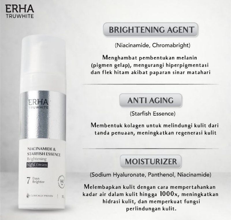 Truwhite Niacinamide & Starfish Essence Brightening Night Cream