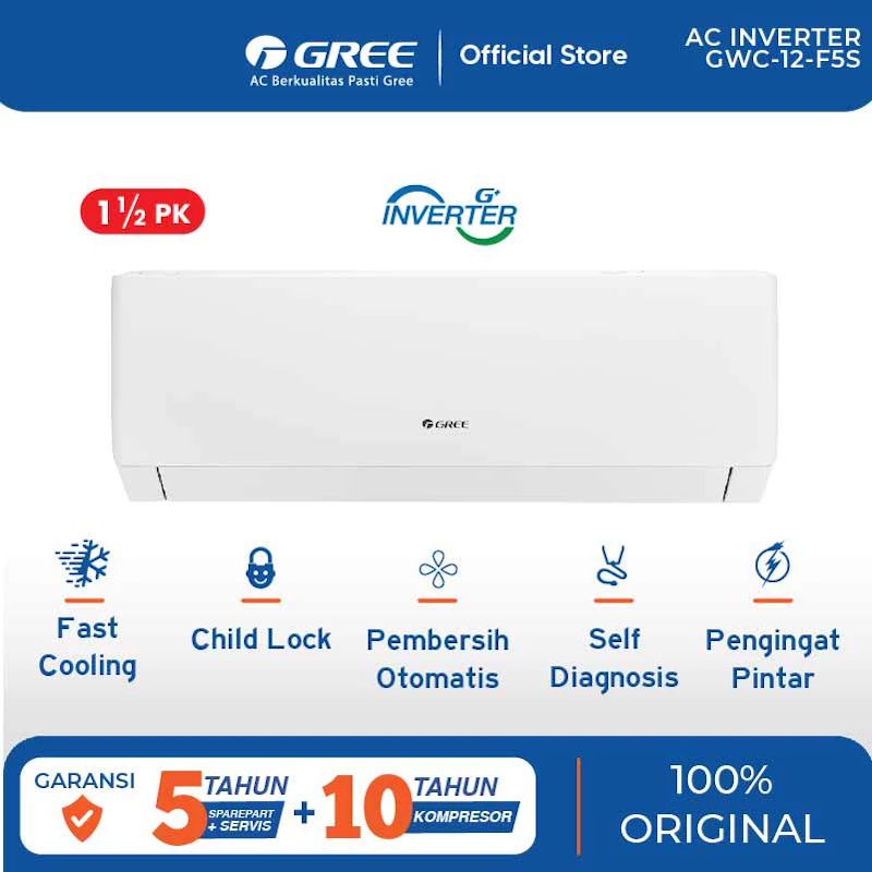 Gree Residential AC F5S Inverter Series 1.5 PK